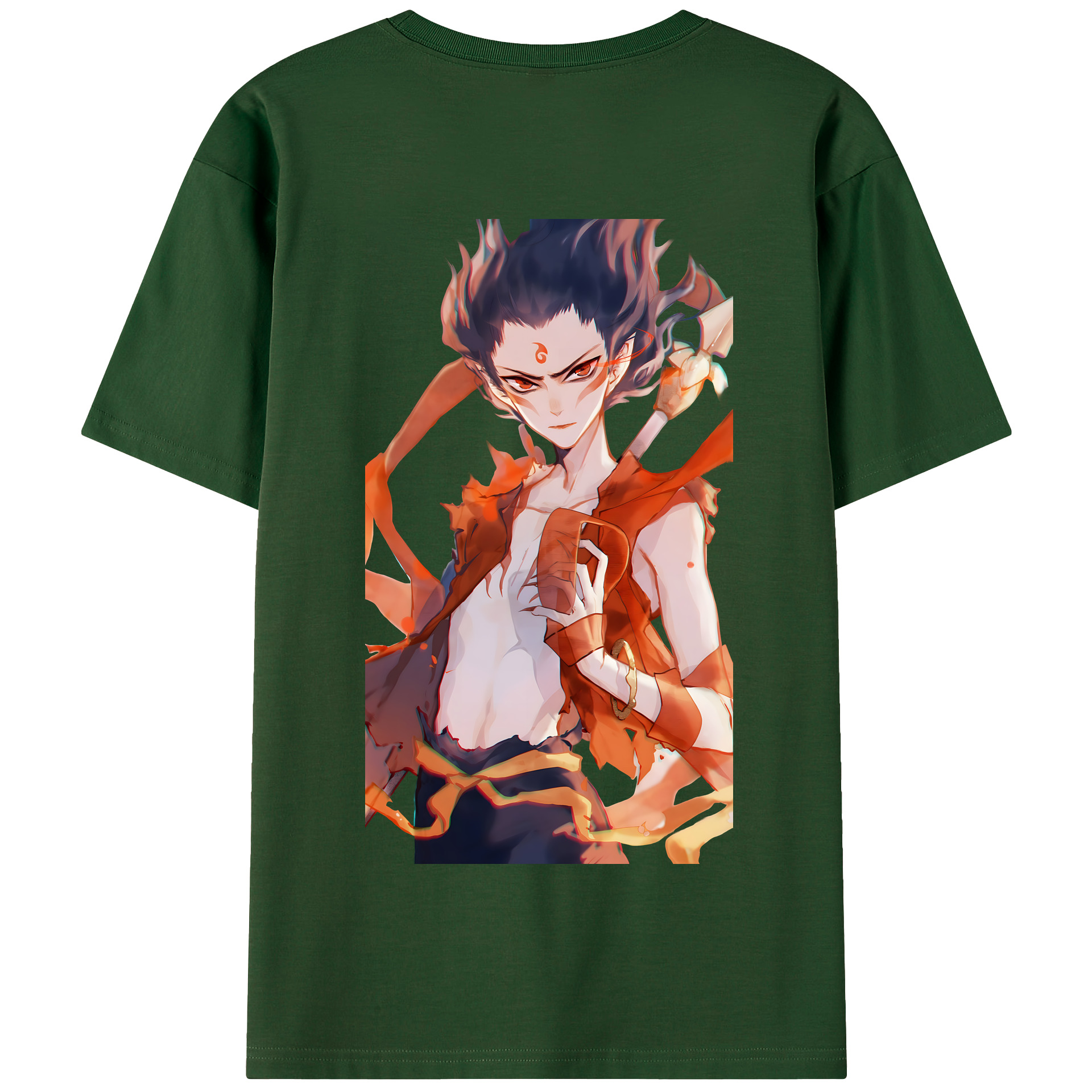 （画像用） Ne Zha 2 ナタ 魔童の大暴れ 綿100％半袖Tシャツ（背面プリント）